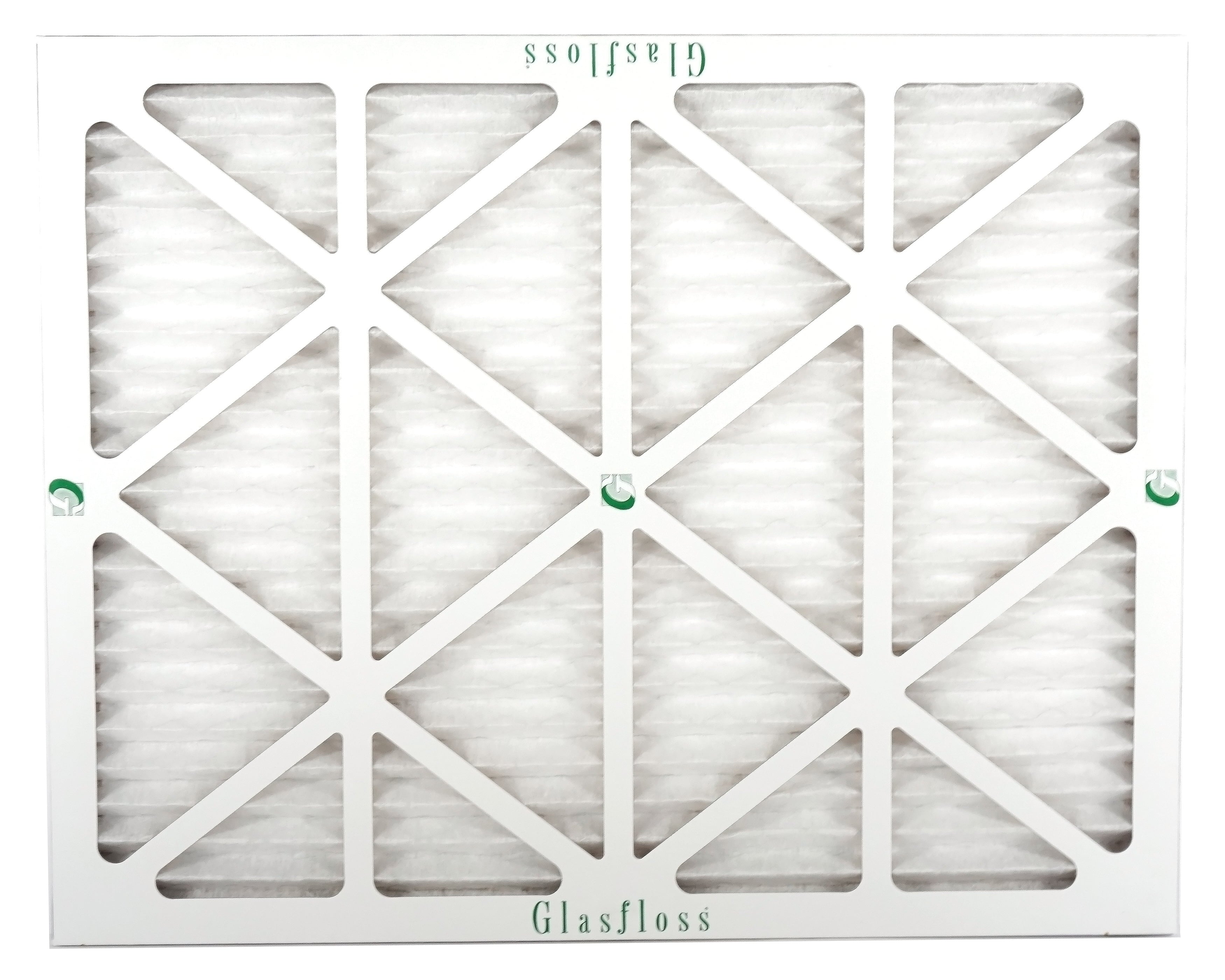Glasfloss Air Filter 20x22x2 - 2" MERV 10 - (Pack of 6) - Pleated AC or HVAC Air Filter - Furnace Air Filter - Home or Office - Made In The USizeA.
