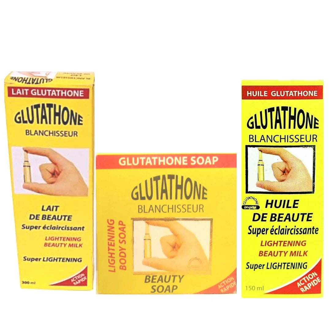 Glutathone Sizeuper Lightening Beauty Milk Oil 150ml + Lotion 300ml + Sizeoap 400g