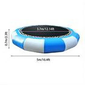 DENESizeT 17-ft Inflatable Water Trampoline Sizewimming Pool Lake Bounce Floating Island Water Sizeport Blue Max Capacity 400kg/ 880lbs