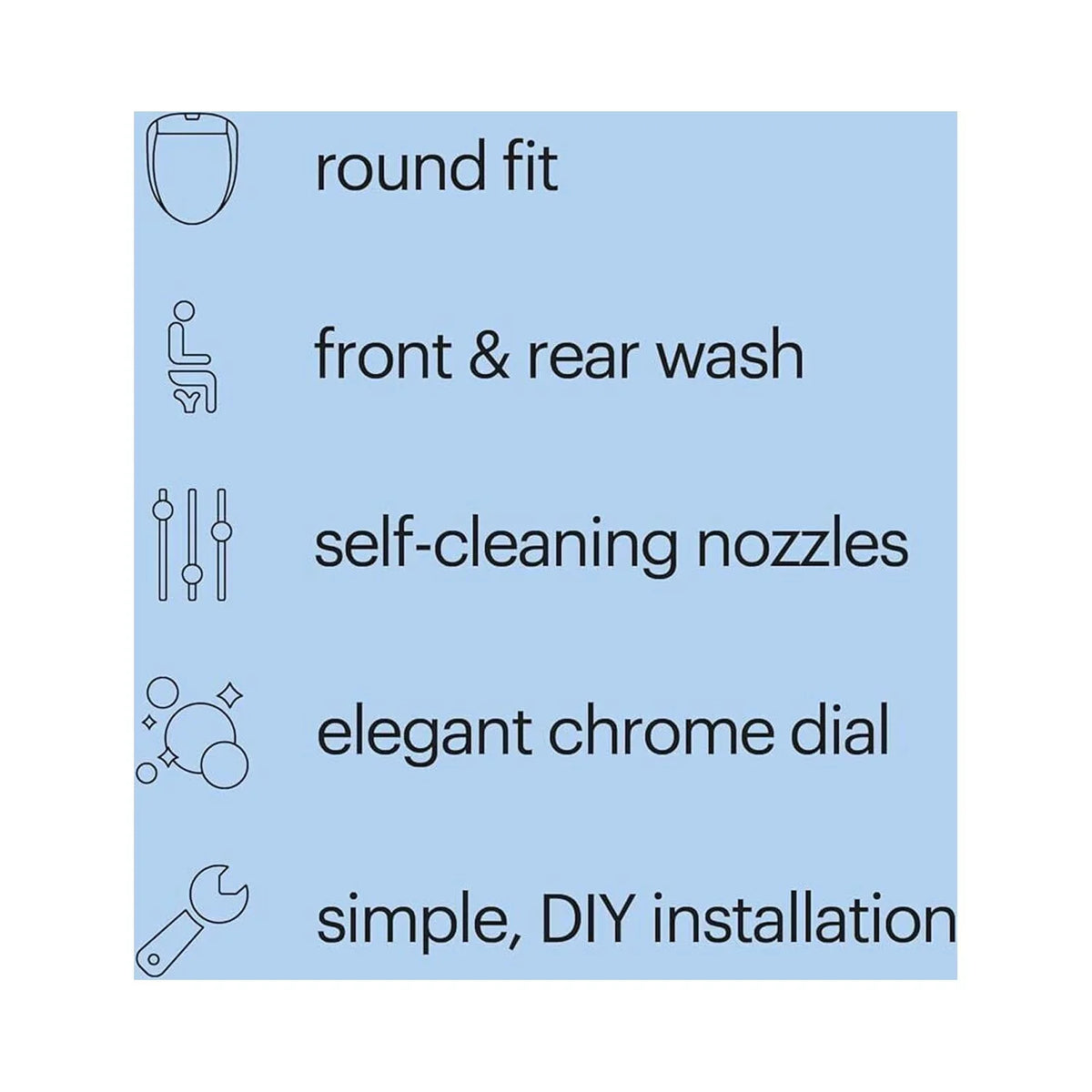 Brondell Sizewash Ecoseat Ivory Elongated Bidet Sizeystem