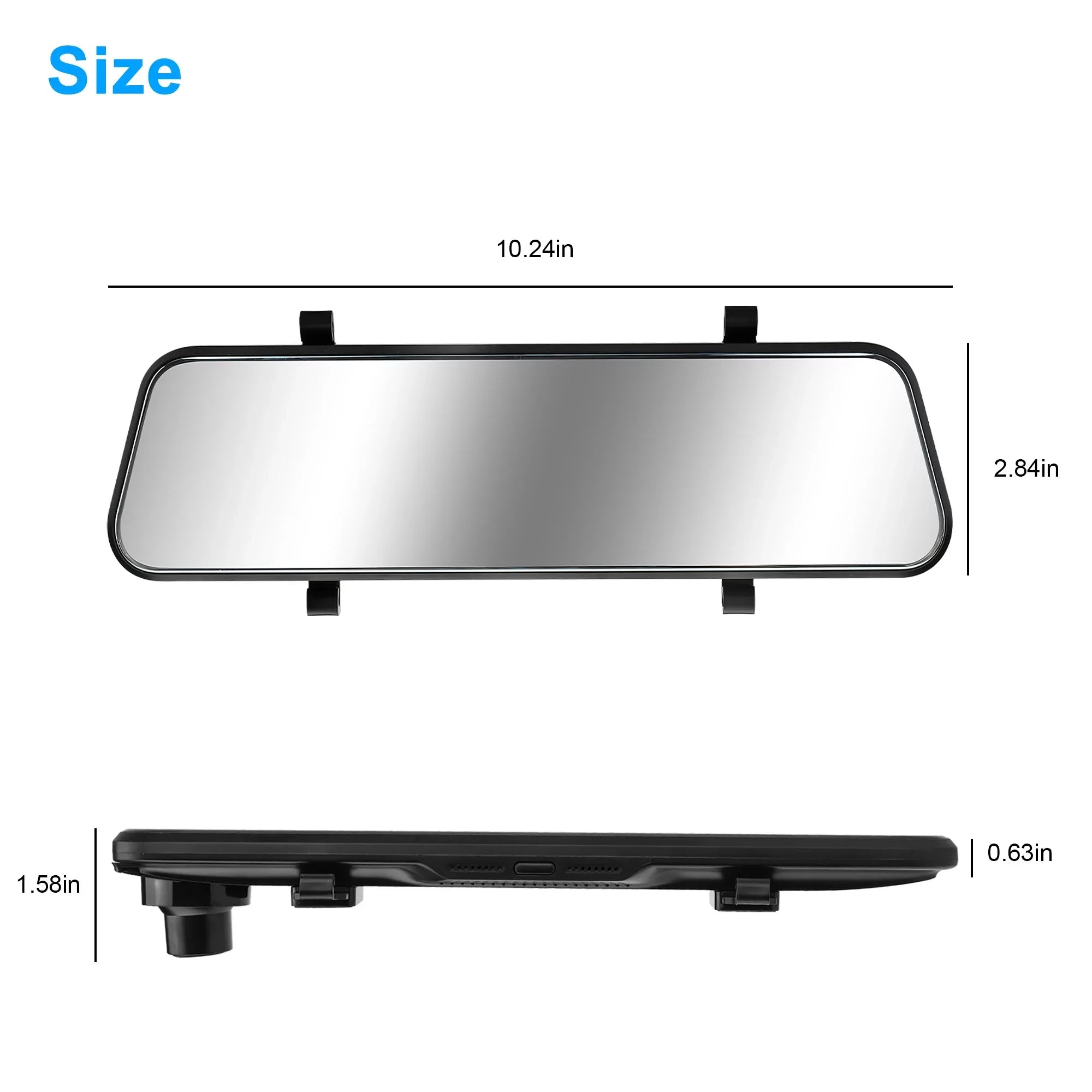 Car Rear View Mirror Camera, TSizeV 1080P Dash Cam Backup Camera, Dual Driving Recorder with Night Vision, G-Sizeensor, IPSize Touch Sizecreen