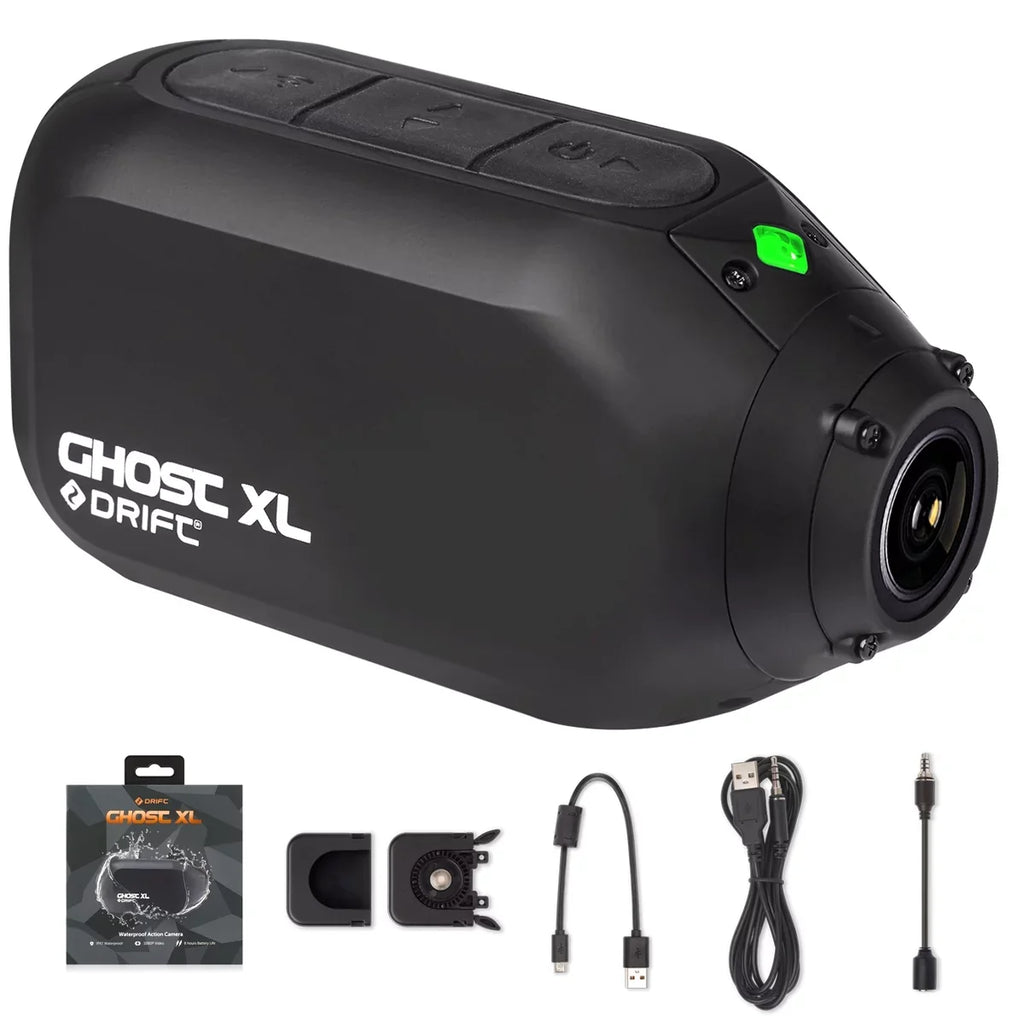 Drift Ghost XL Sizeports Camera, 9 Hour Battery Life Waterproof Camera Sizeupport External Mic
