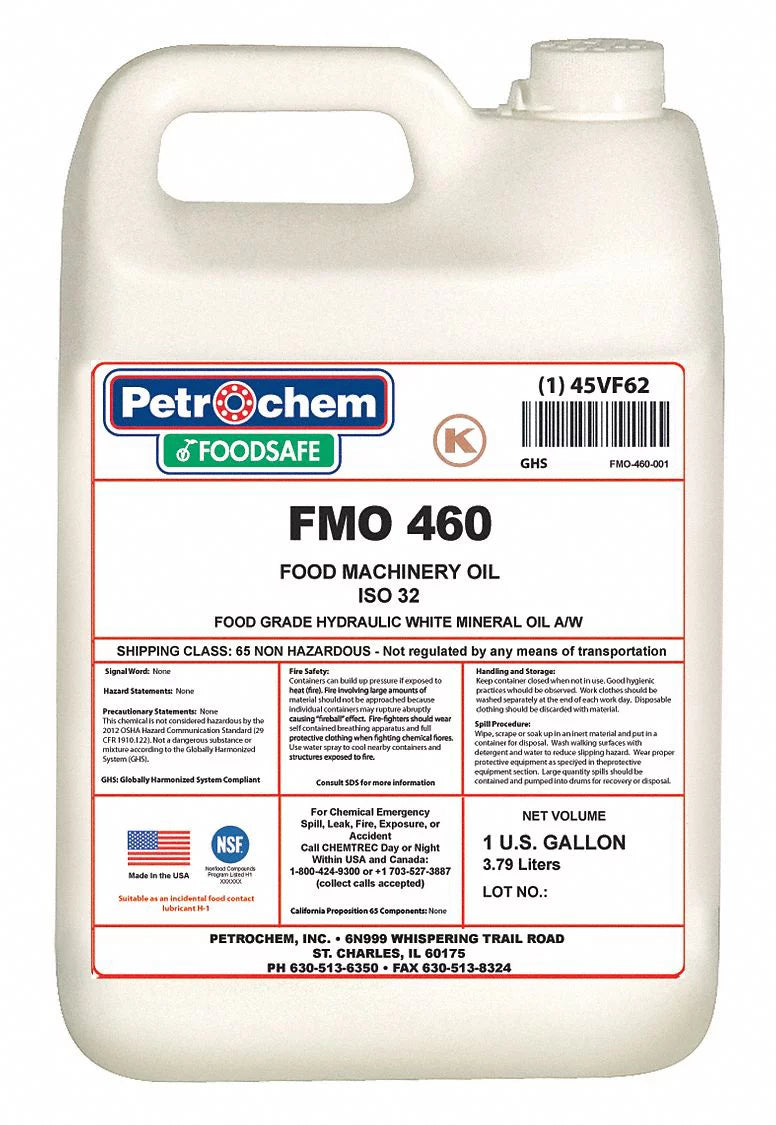 Petrochem Hydraulic Oil,1 gal.,Pail,ISizeO 460  FMO 460-001