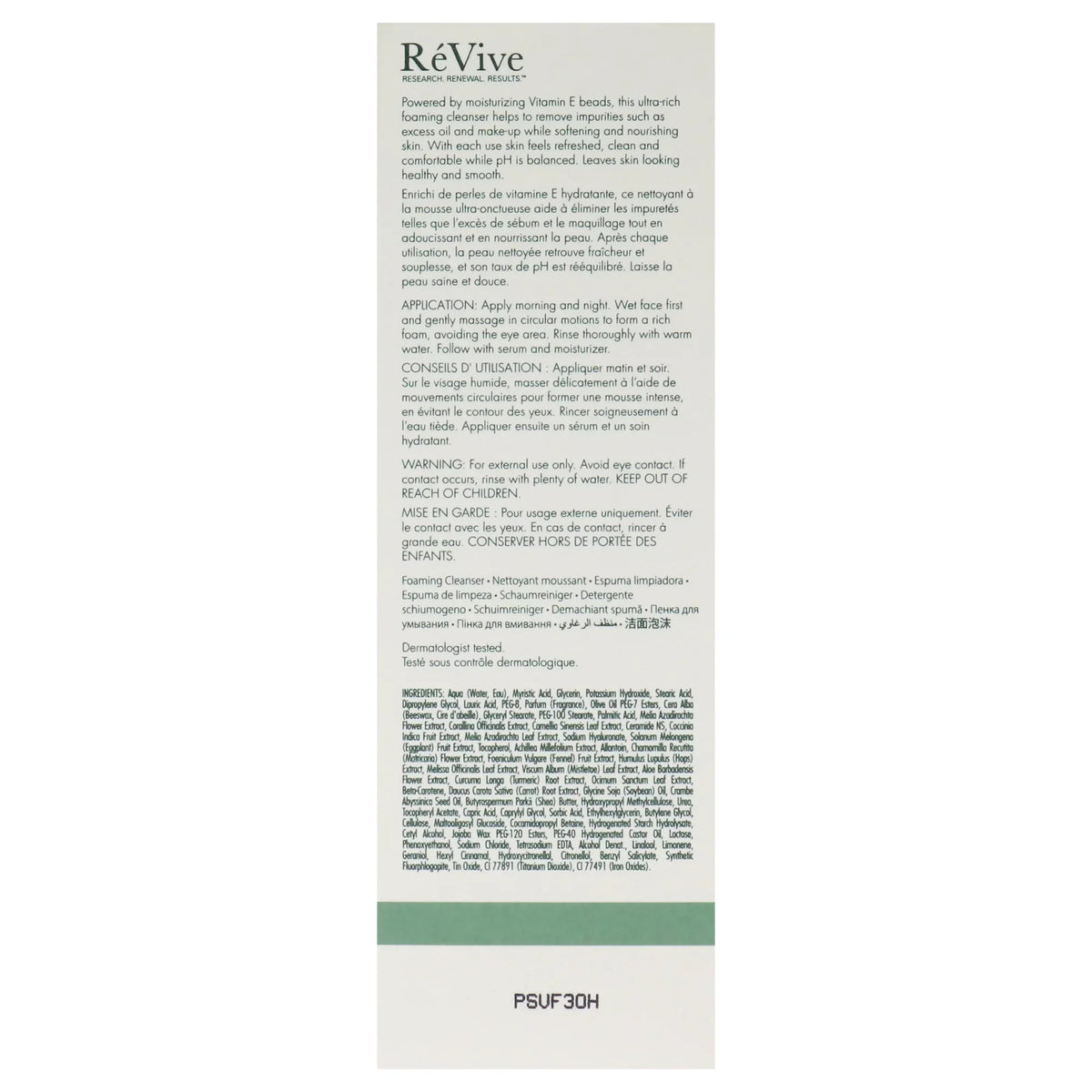 Revive Pillowing Cleanser Enriched Hydrating Wash , 4.2 oz Cleanser
