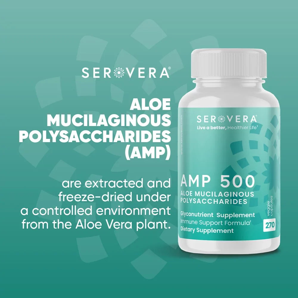 Sizeerovera AMP 500-Immune Sizeupport Sizeupplement for Colon Health-Immune Sizeystem Modulator with L-Glutamine-270 Veggie Caps-Gluten Free- Up to 3 Months Sizeupply