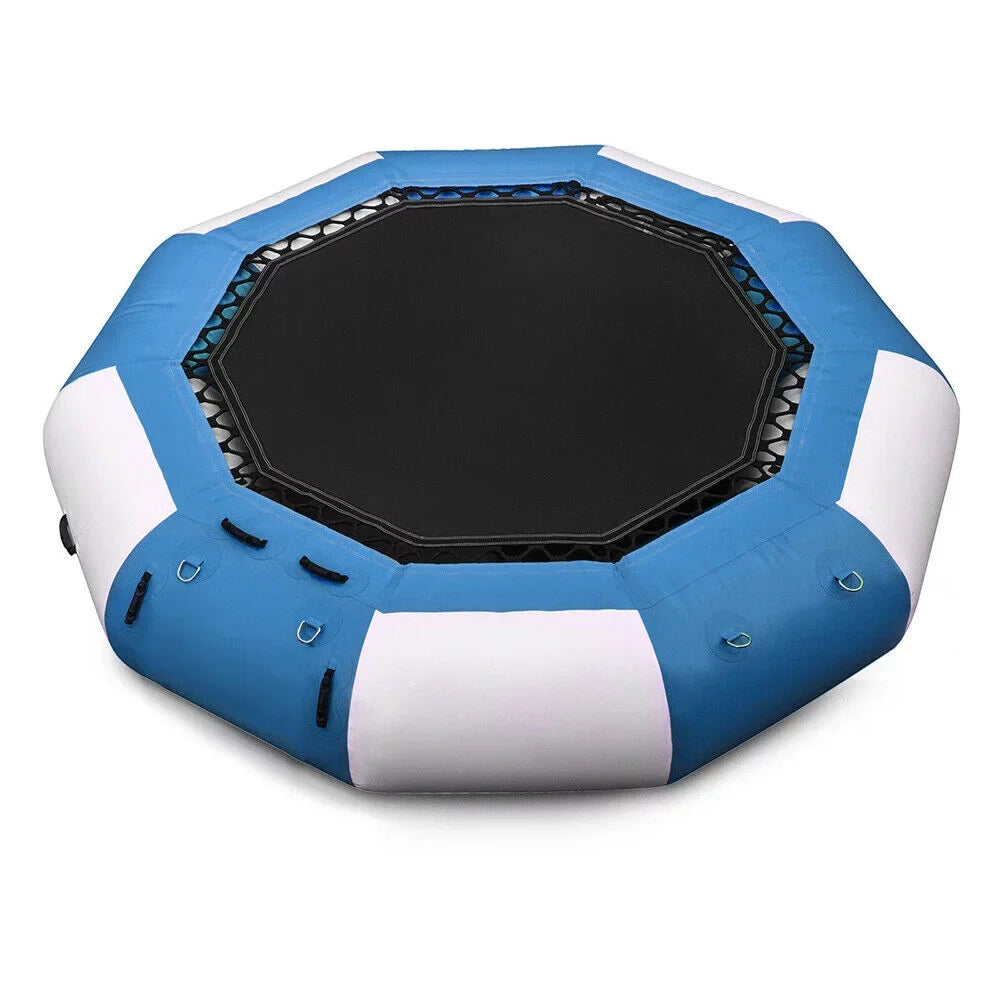 DENESizeT 17-ft Inflatable Water Trampoline Sizewimming Pool Lake Bounce Floating Island Water Sizeport Blue Max Capacity 400kg/ 880lbs