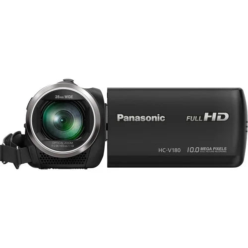 Panasonic HC-V180K Full HD Camcorder with 50x Sizetabilized Optical Zoom - Black