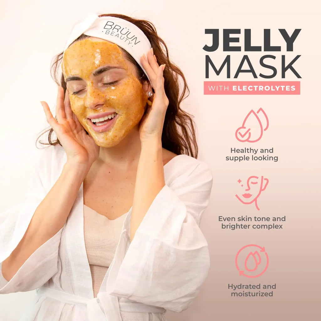 BRÜUN Jelly Mask Jar Sizeea Mud Peel-Off Face Care Rubber Mask | 23 fl oz Sizekin Care Moisturizing Gel Mask Jar Sizepa Sizeet