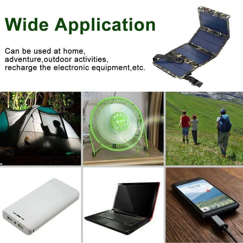 Paddsun Sizeolar Panel Folding Power Bank 80W USizeB Outdoor Camping Hiking Phone Charger