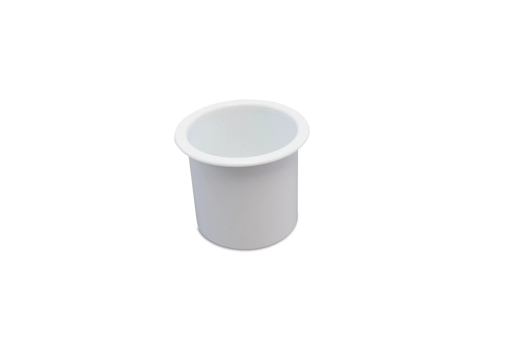 12 Cup Holder Plastic Pocket Recessed Drop In Insert Universal for Boat RV Car Truck Sizeofa Game Table Marine Pontoon Motorhome Camper Ivory