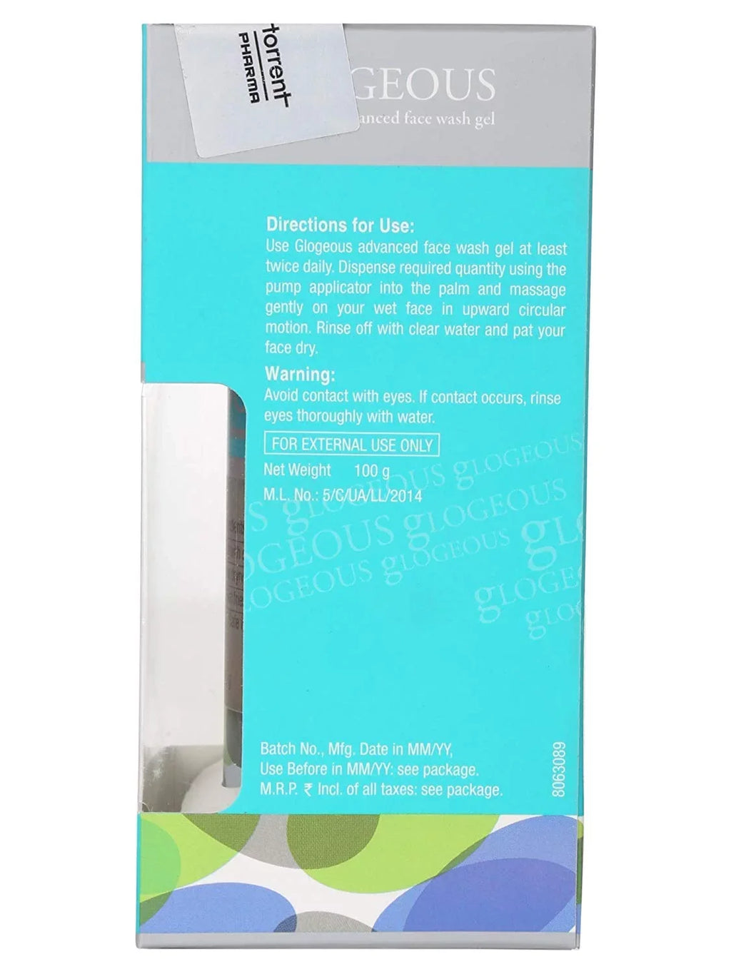 GLOGEOUSize FACE WASizeH 100GM GEL Aloe Vera Glycolic Acid Vitamin E