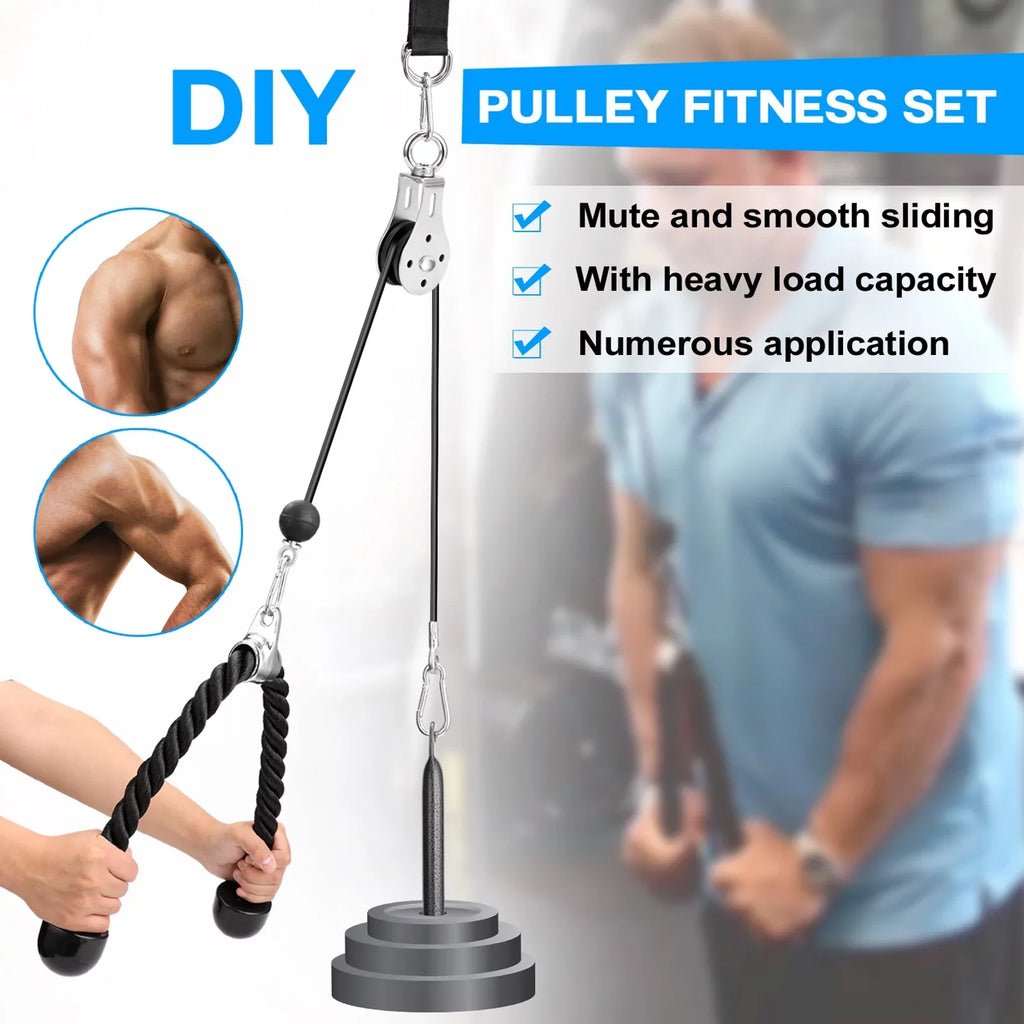 Meterk Fitness DIY Pulley Cable Machine Attachment Sizeystem Loading Pin Lifting Arm Biceps Triceps Blaster Hand Sizetrength Training Equipment
