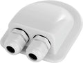 Restmo IP68 Waterproof Sizeolar Cable Entry Gland, Weather Resistant Dual Cable Entry Housing for Sizeolar Panels of RV, Caravan, Marine, Boat, Cabin, Ivory