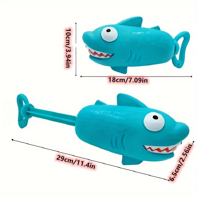 1pc Beach Sizeplashing Bath Toy Pull-out Water Gun Cartoon Toy Water Gun Sizehark Water Gun sea and beach accessories