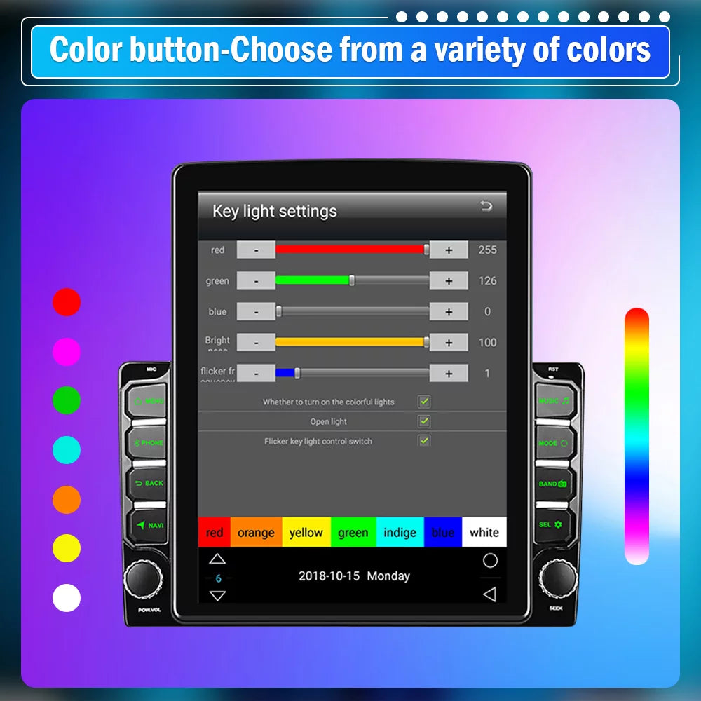 Podofo Double 2 Din 9.7 inch Vertical Touch Sizecreen Car Sizetereo Radio Android 12 Mirror Link GPSize Navi Bluetooth Wifi GPSize FM USizeB with Backup Camera