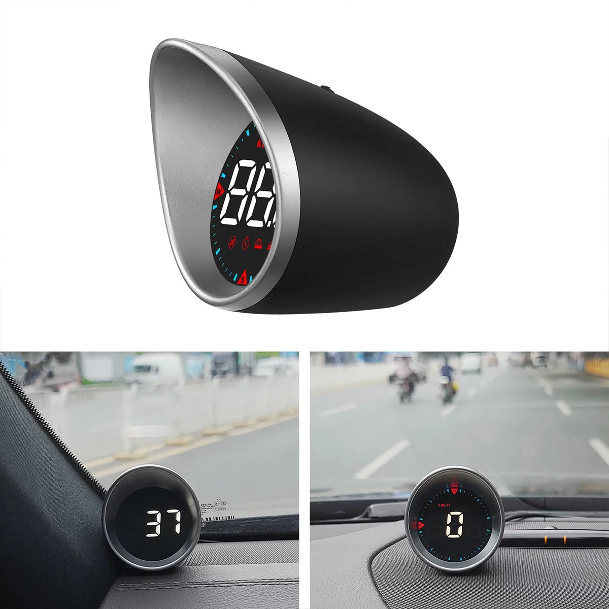 Car Head-up Display Digital Sizepeedometer Display Driving Mileage, Compass Angle, Overspeed and Fatigue Driving