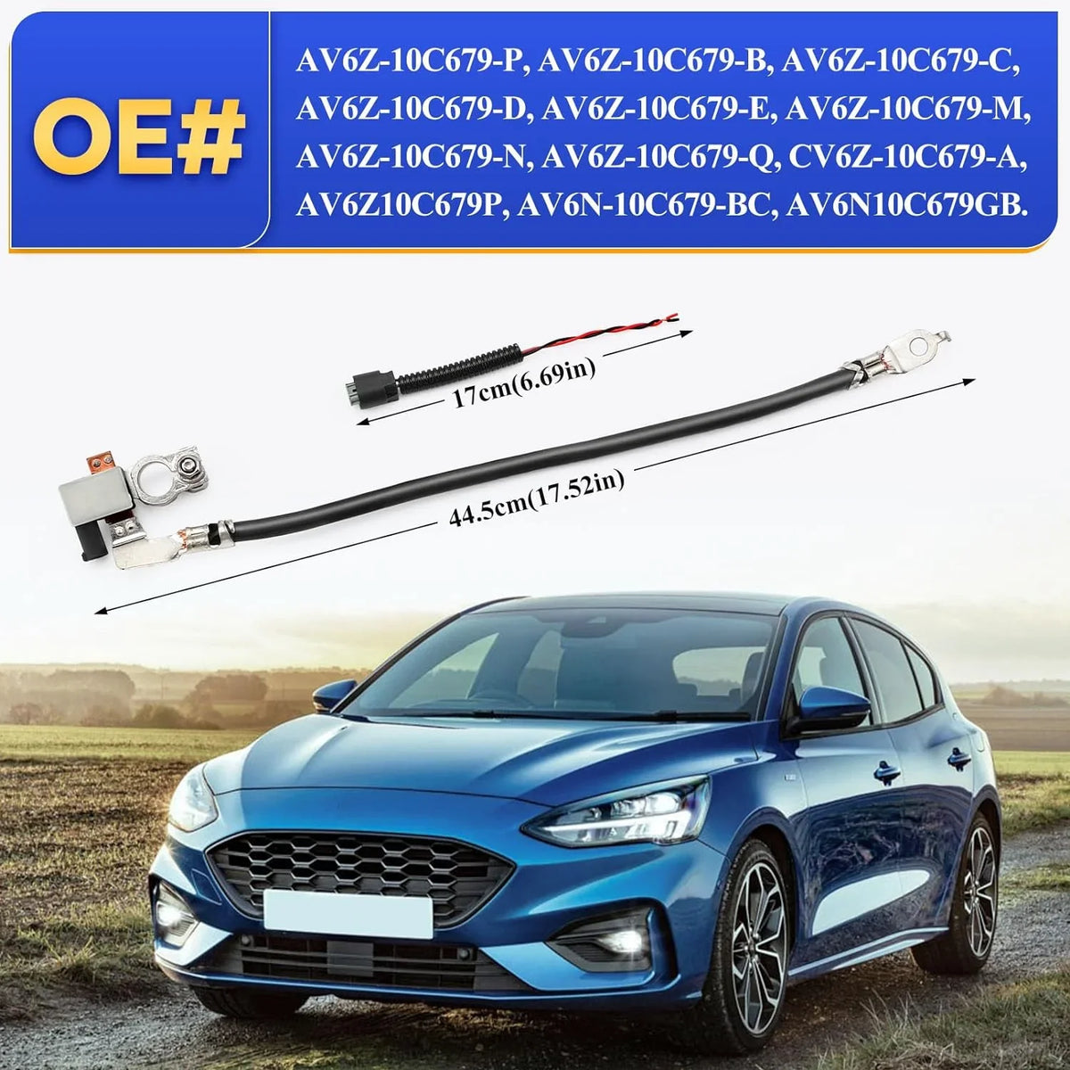 Negative Battery Cable AV6Z10C679B AV6Z10C679C for Ford escape 2013-2017 focus 2012-2018 transit connect AV6Z10C679D AV6Z10C679E AV6Z10C679P