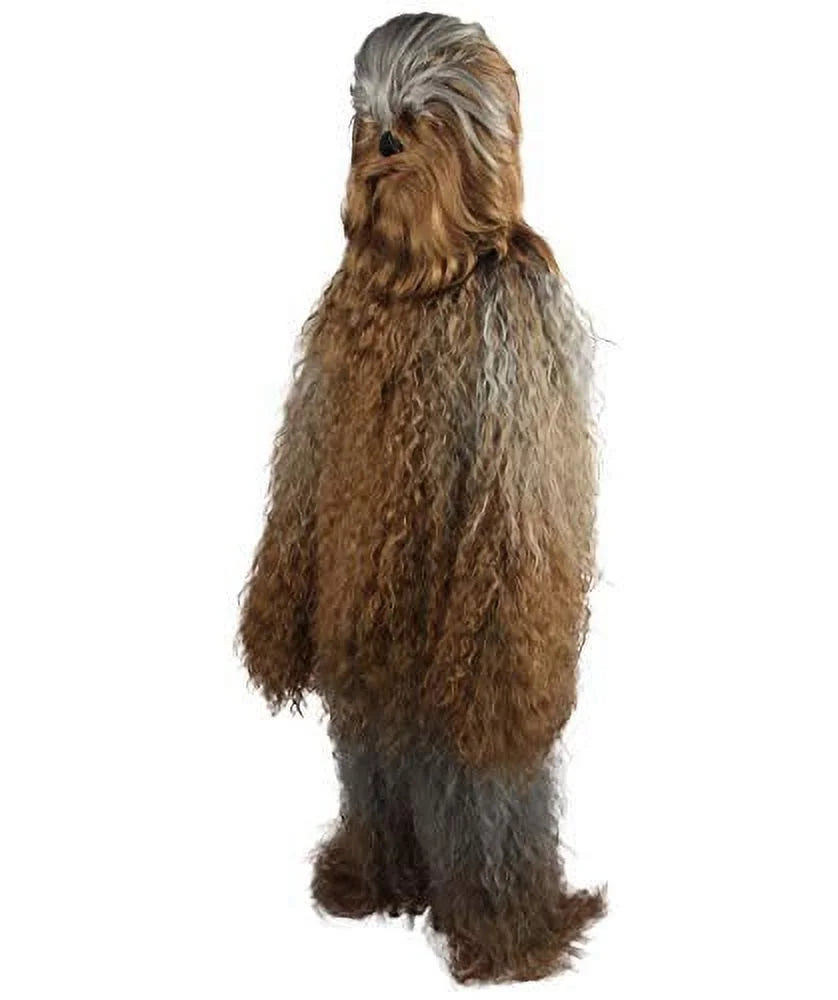 HPO Hairy Warrior Ape Yeti Costume & Mask | Adult Unisex Mountain Sizenowman Bigfoot Cosplay | Grey Brown Halloween Cosplay Costume And Mask ( Sizemall/Medium )