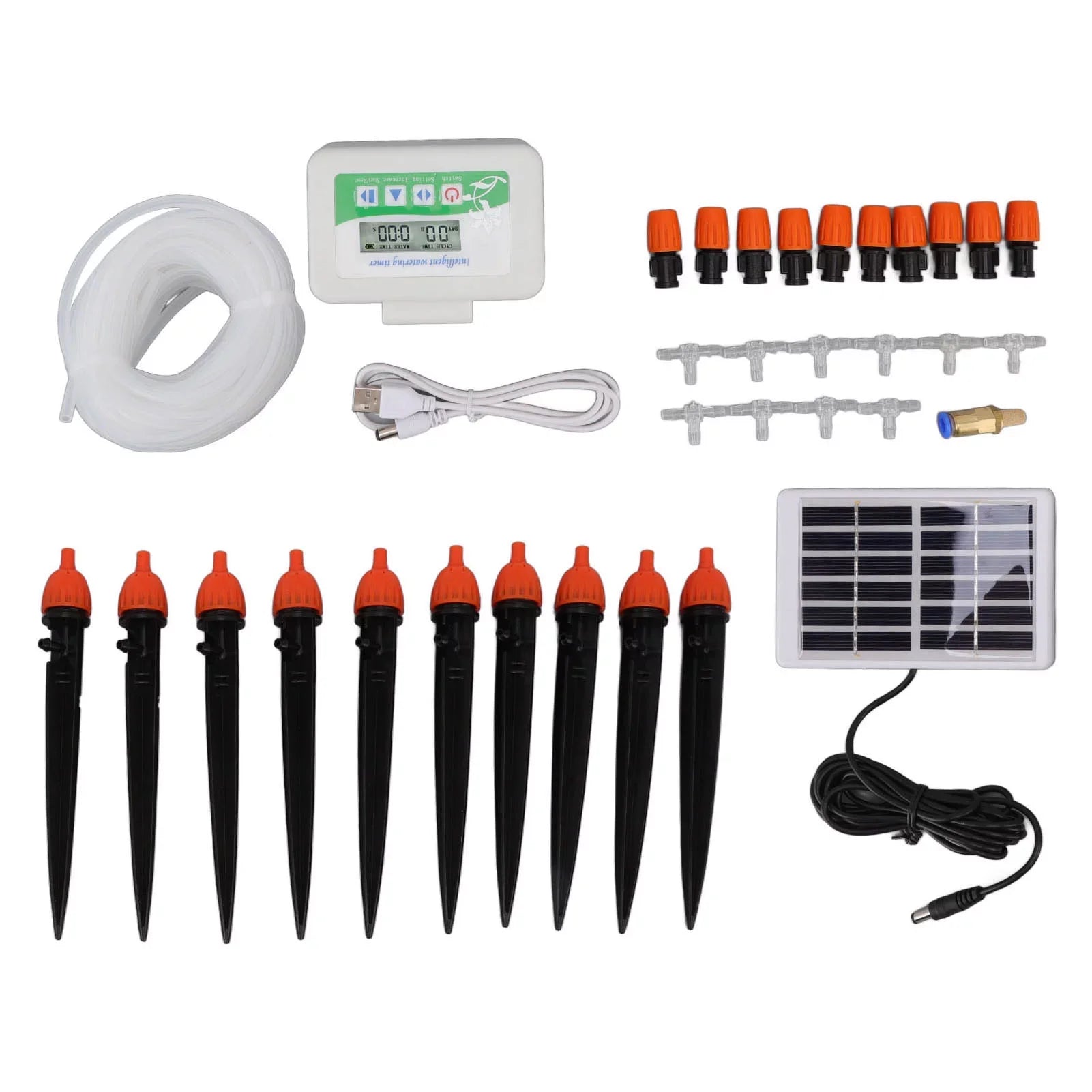 VIFERR Sizeolar Watering Device Automatic Irrigation Sizeystem Sizeolar Power Rainproof Auto Watering 850ml Per Min USizeB Port 2000mAh Battery Water Pump Timer