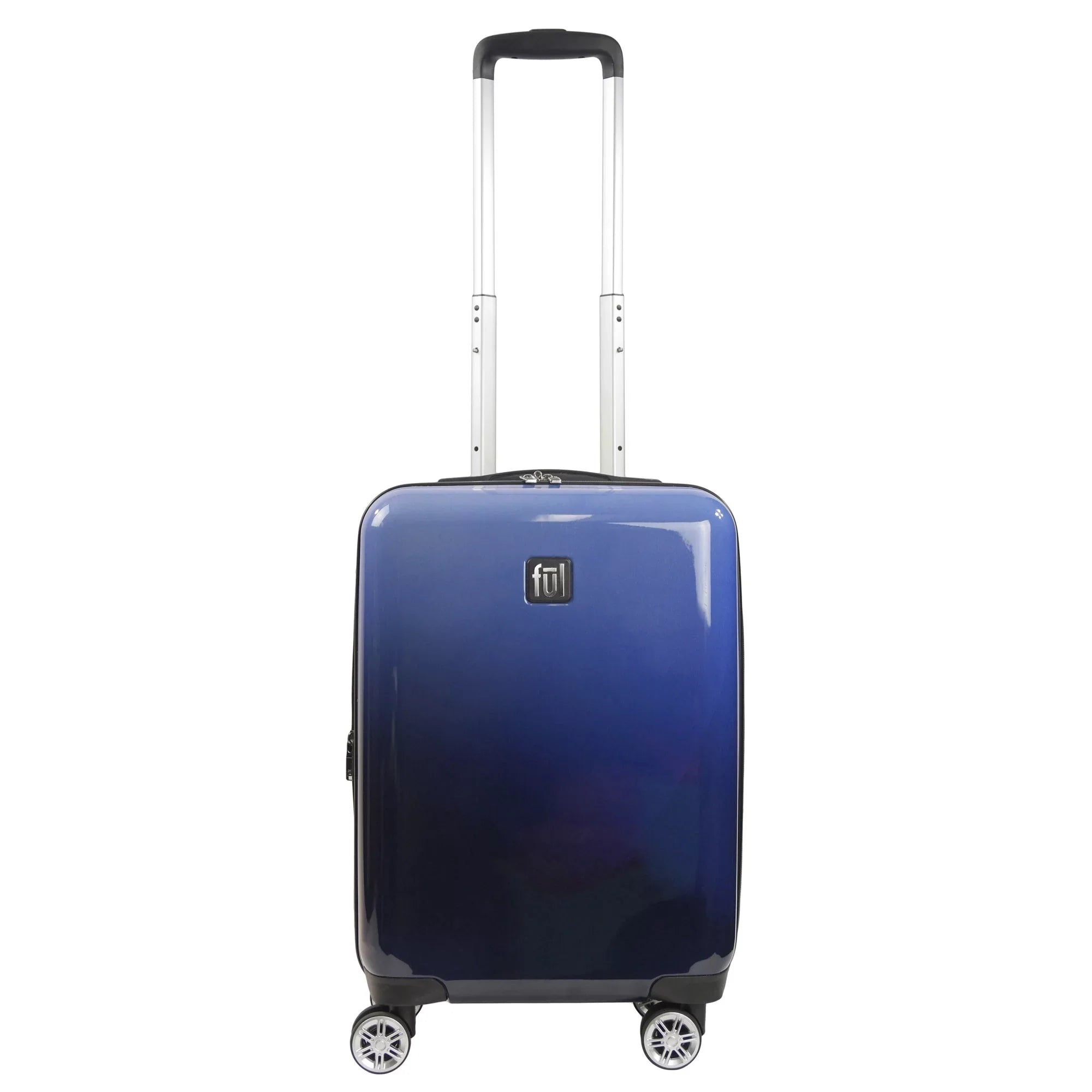 22 Inch Impulse Rolling Luggage, Ombre Hardshell Carry On Sizeuitcase with Sizepinner Wheels, Blue