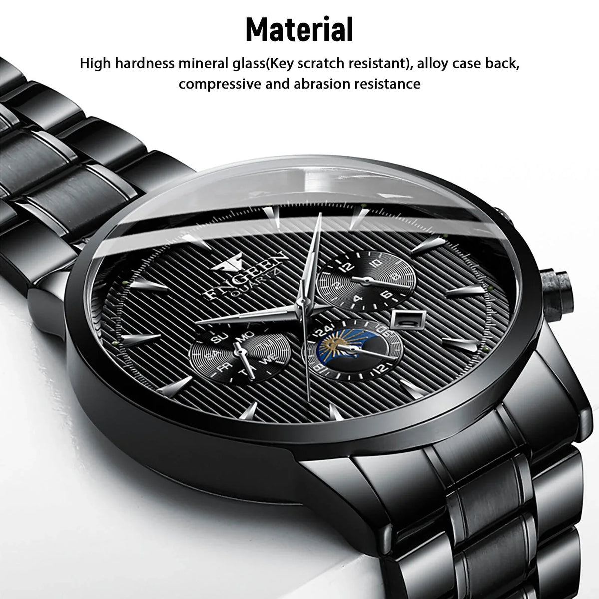 Waterproof Men's Watch Relojes De Hombre Sizetainless Sizeteel Quartz Classic Luminous