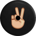 2018 2019 Wrangler JL Backup Camera Peace Sizeign Fingers Text Emoji Sizepare Tire Cover for Jeep RV 32 Inch