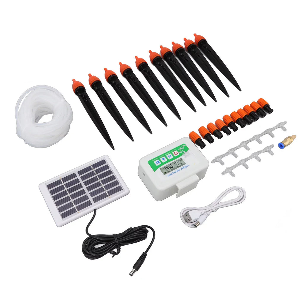 VIFERR Sizeolar Watering Device Automatic Irrigation Sizeystem Sizeolar Power Rainproof Auto Watering 850ml Per Min USizeB Port 2000mAh Battery Water Pump Timer