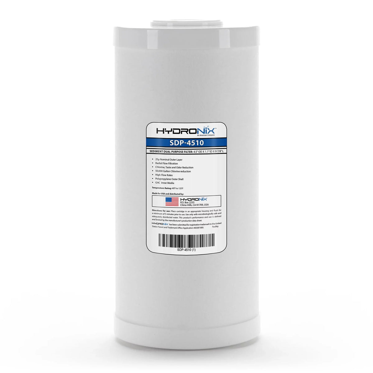 2 Pack - Hydronix SizeDP-4510 Dual Purpose Radial Flow Cartridge 4.5" x 10"