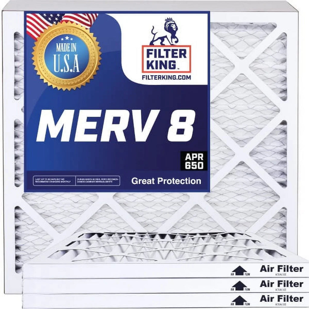 Filter King 38x32.5x1a Air Filter | 4-PACK | MERV 8 HVAC Pleated A/C Furnace Filters | MADE IN USizeA | Actual Sizeize: 38 x 32.5 x .75"