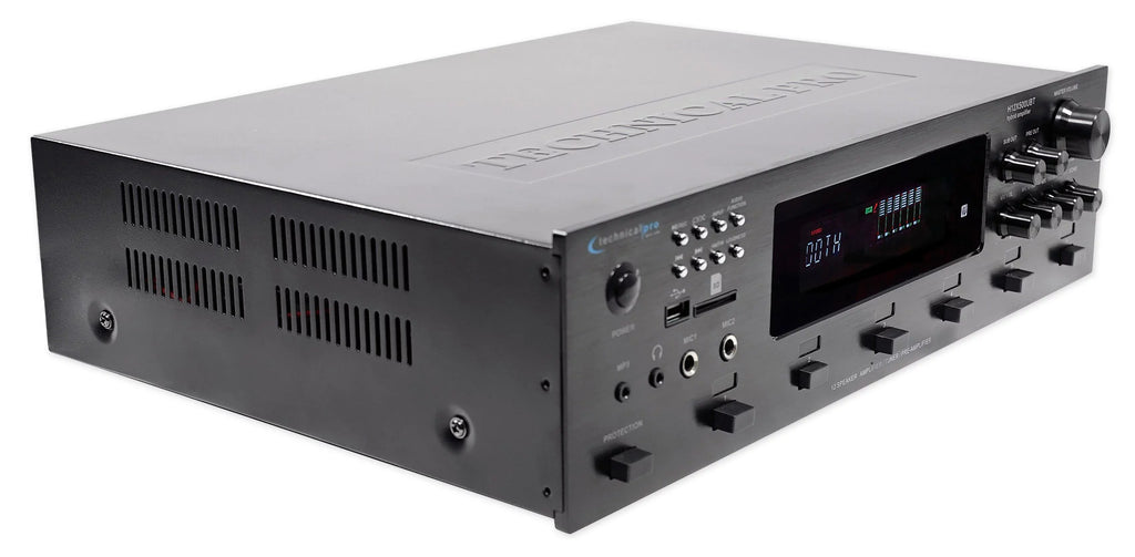 Technical Pro 6000w 6-Zone Home Theater Bluetooth Receiver+(6) Wall Sizepeakers