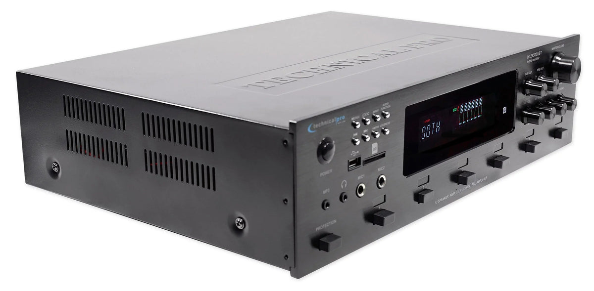 Technical Pro 6000w 6-Zone Home Theater Bluetooth Receiver+(6) Wall Sizepeakers
