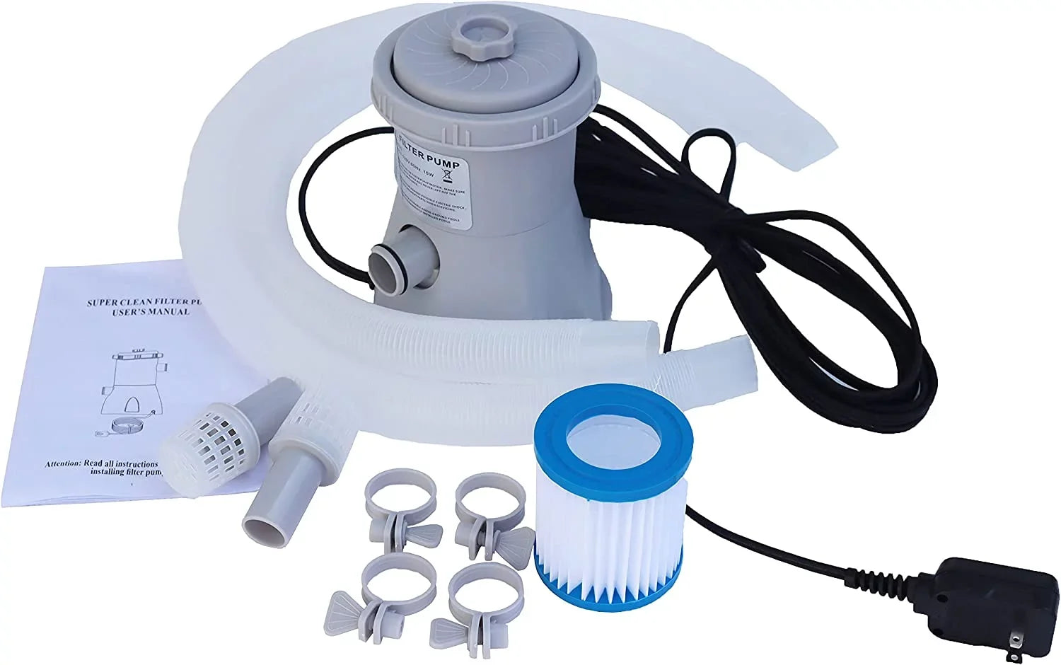INTSizeUPERMAI Electric Sizewimming Pool Filter Pump Water Cleaning Tool for Above Ground Pools