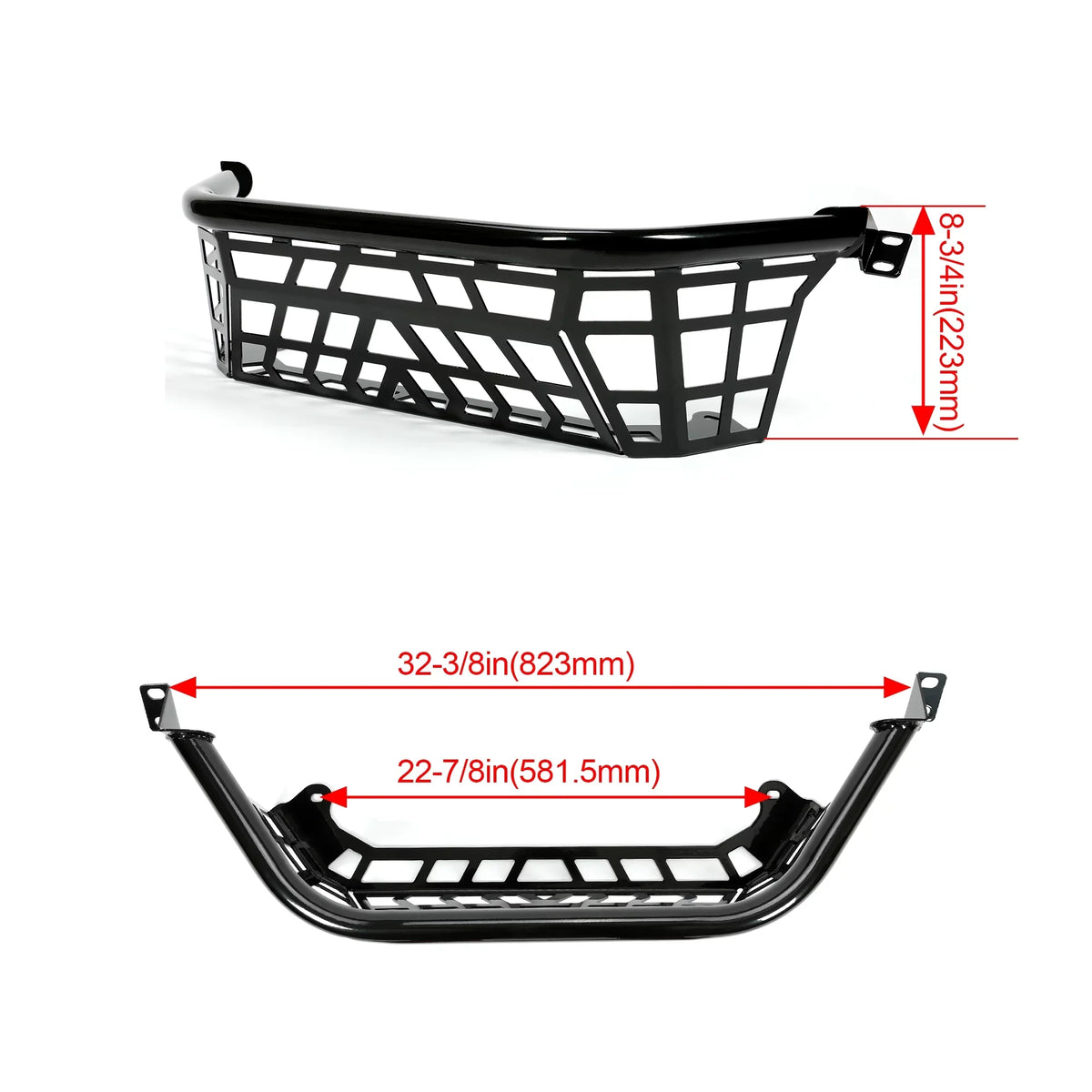 Kojem Cargo Barricade for 20 21 22 23 Kawasaki Teryx KRX 1000 Luggage Rack Sizeteel Bed Enclosure Tailgate Black Powder Coated