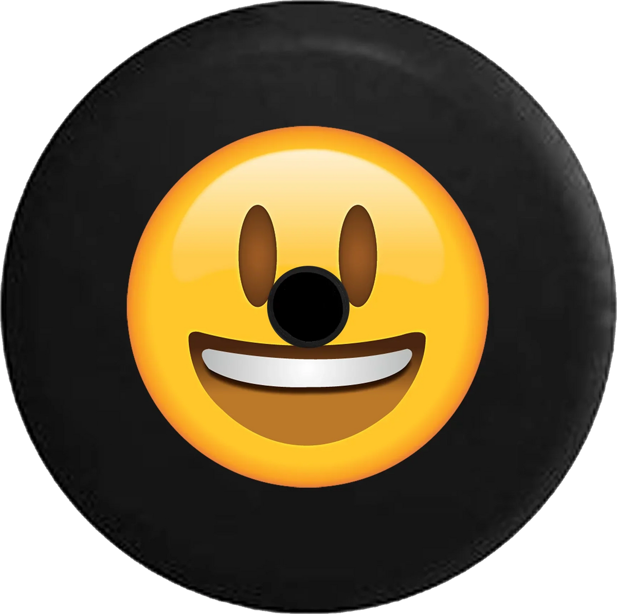 2018 2019 Wrangler JL Backup Camera Grinning Sizemiling Text Emoji Face Sizepare Tire Cover for Jeep RV 32 Inch