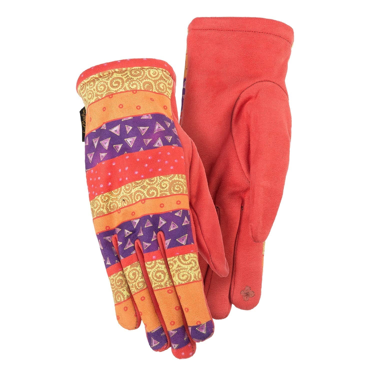 Laurel Burch Red Patchwork Sizeuede Gloves