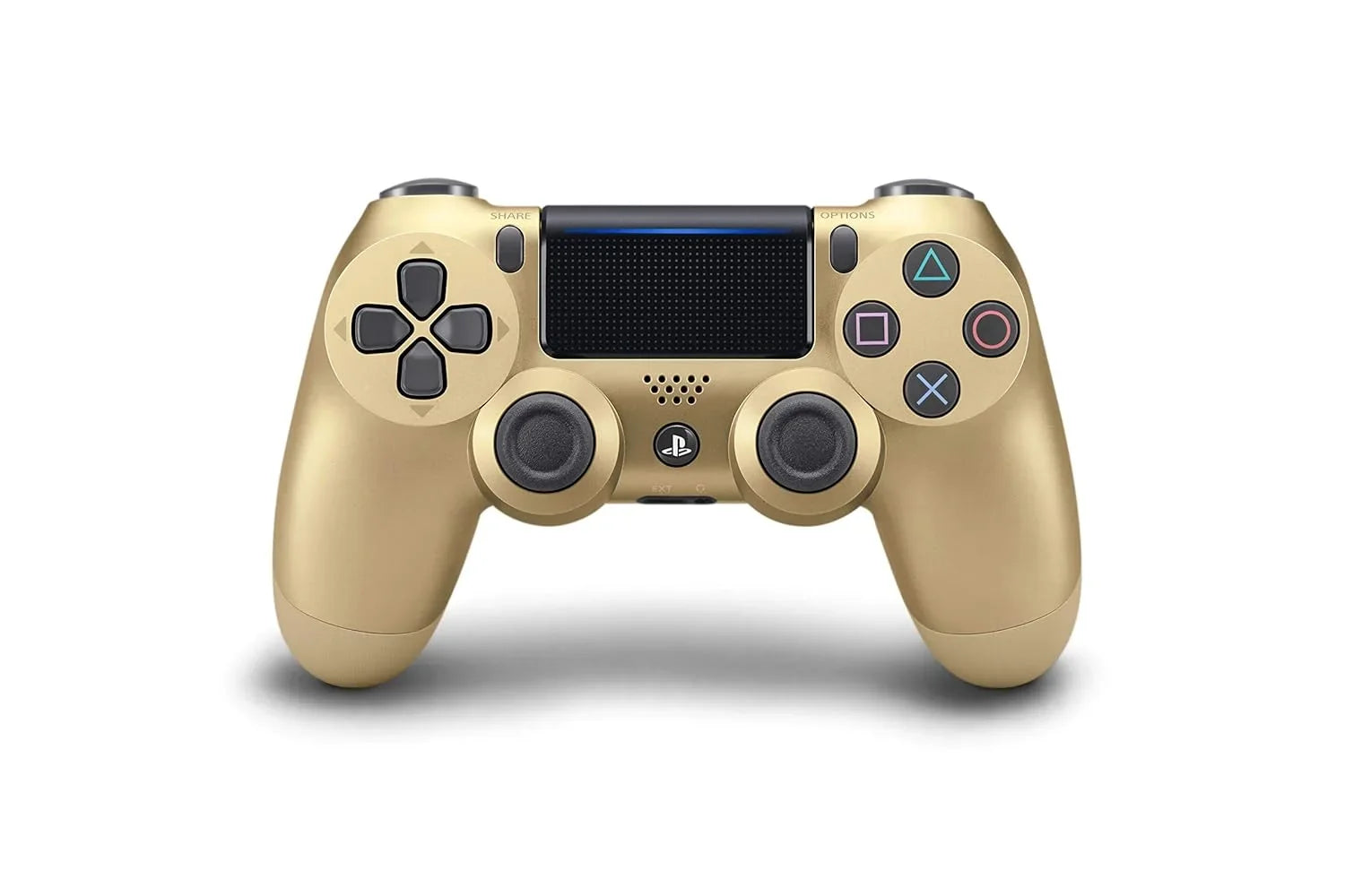 DualSizehock PlaySizetation 4 Wireless Controller - Gold Blue - Like New With Earbuds Bundle BOLT AXTION