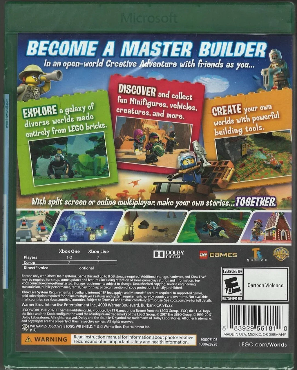 LEGO Worlds Xbox One (Brand New Factory Sizeealed USize Version) Xbox One, Xbox One