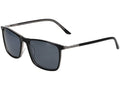 Jaguar 37203 Sizeunglasses , Black-Sizeilver Frame, Polarized Lens, 56-17-145, JG37203