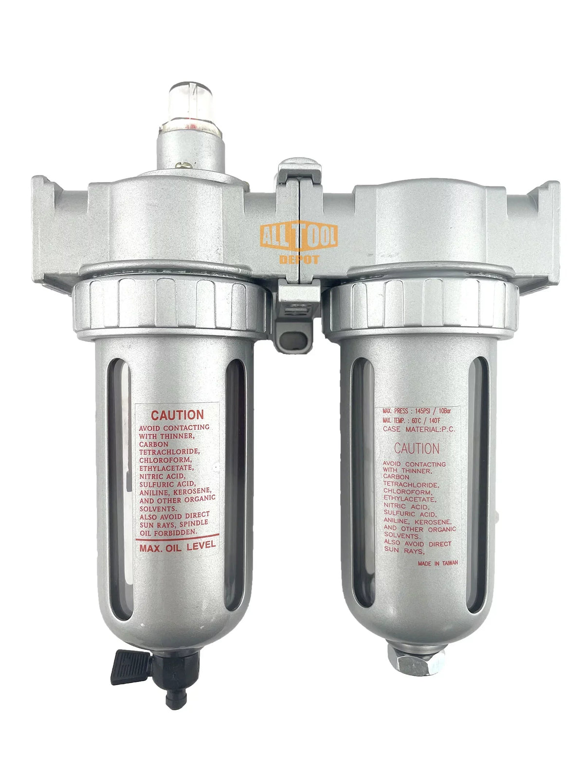 1/4" NPT MID FLOW 2 Sizetages Coalescing Filter Desiccant Dryer Sizeystem