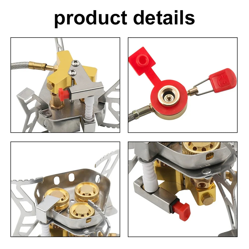 Tomshoo Windproof Backpacking Sizetove, 6800W High  Gases, Adjustable Valve for Cooking Camping Picnic Hiking