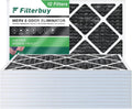 Filterbuy 12x25x1 MERV 8 Odor Eliminator Pleated HVAC AC Furnace Air Filters with Activated Carbon (12-Pack)
