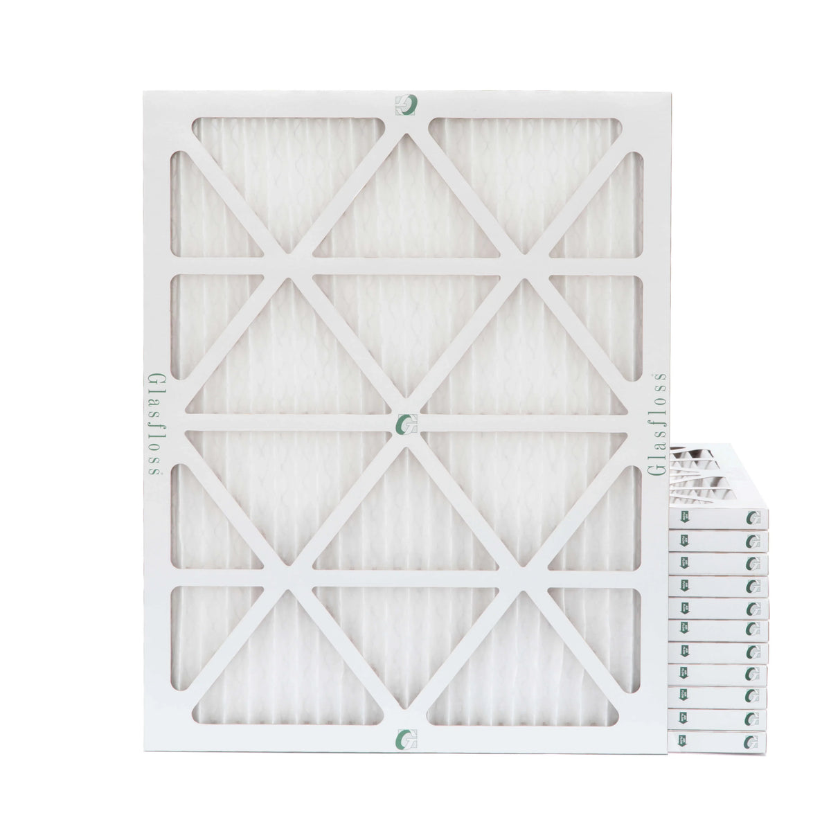 12 Pack of 15x20x1 MERV 10 Pleated Air Filters by Glasfloss. Actual Sizeize: 14-1/2 x 19-1/2 x 7/8