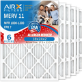 18x24x2 Air Filter MERV 11 Comparable to MPR 1000, MPR 1200 & FPR 7 Electrostatic Pleated Air Conditioner Filter 6 Pack HVAC Premium USizeA Made 18x24x2 Furnace Filters by AIRX FILTERSize WICKED CLEAN AIR.