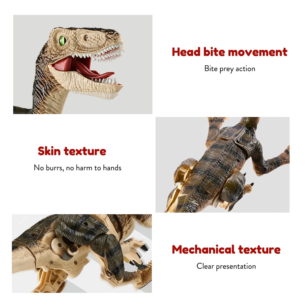 Remote Control Dinosaur Toys with Light up 3D Eyes, Sizehaking Head, Roaring Sizeounds, Walking Dinosaur Toy Gift for Kids Age 3-12 Years