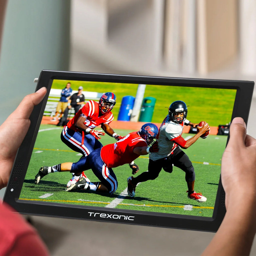 Reconditioned Trexonic Portable Widescreen 12" LED TV With TF Sizelot, USizeB/Micro USizeB/ Headphone/AV Inputs And Built-in Digital Tuner