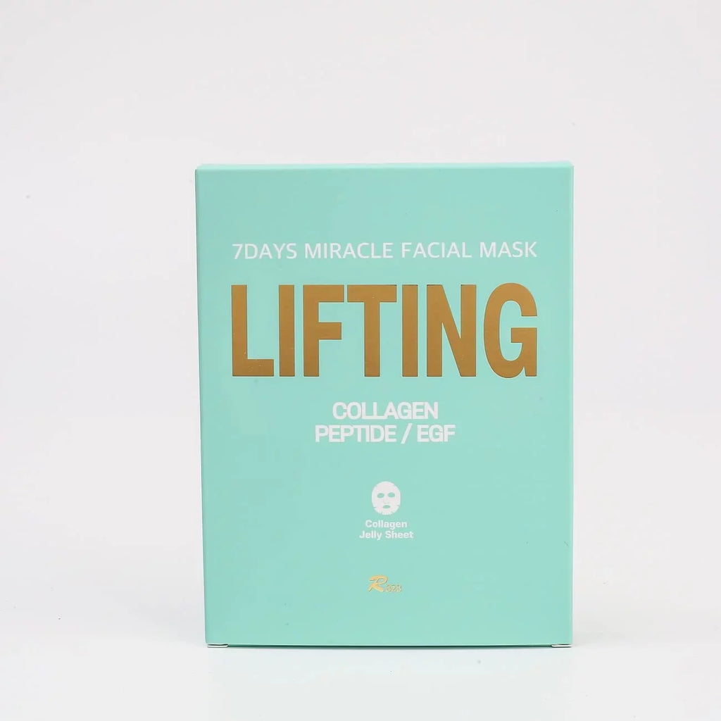 R828 5 Pack Lifting Face Mask Instant Lifting & Glowing Face with Hydrolyzed Collagen and EGF Peptide