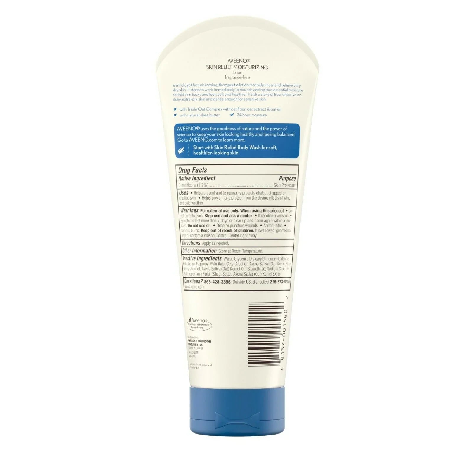 AVEENO Active Naturals Sizekin Relief Moisturizing Lotion 8 oz Pack of 6