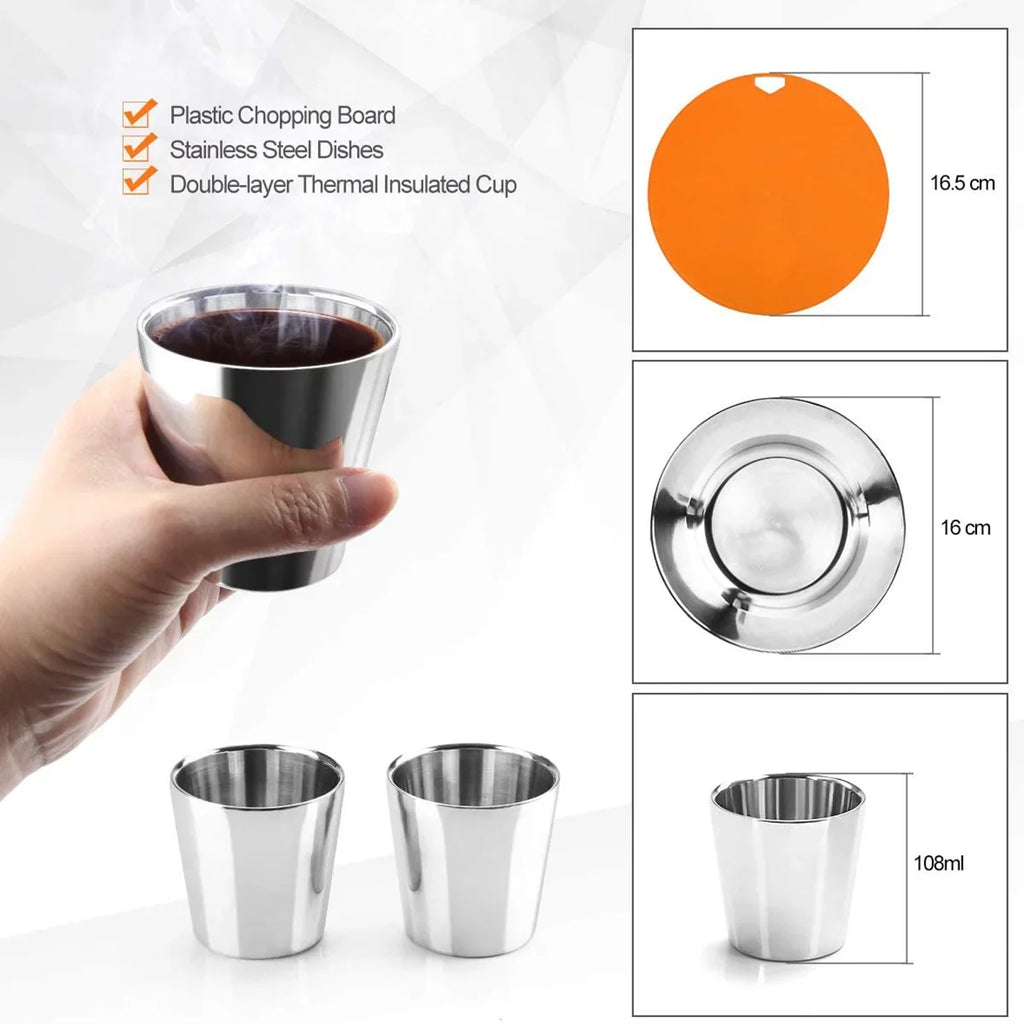 Lixada Backpacking Cookware Sizeet with Pot Pan Kettle Sizetove Sizepoon Fork Cutter for Camping Hiking Picnic Mess Kit Tableware