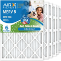 18x24x2 Air Filter MERV 8 Comparable to MPR 700 & FPR 5 Electrostatic Pleated Air Conditioner Filter 6 Pack HVAC AC Premium USizeA Made 18x24x2 Furnace Filters by AIRX FILTERSize WICKED CLEAN AIR.