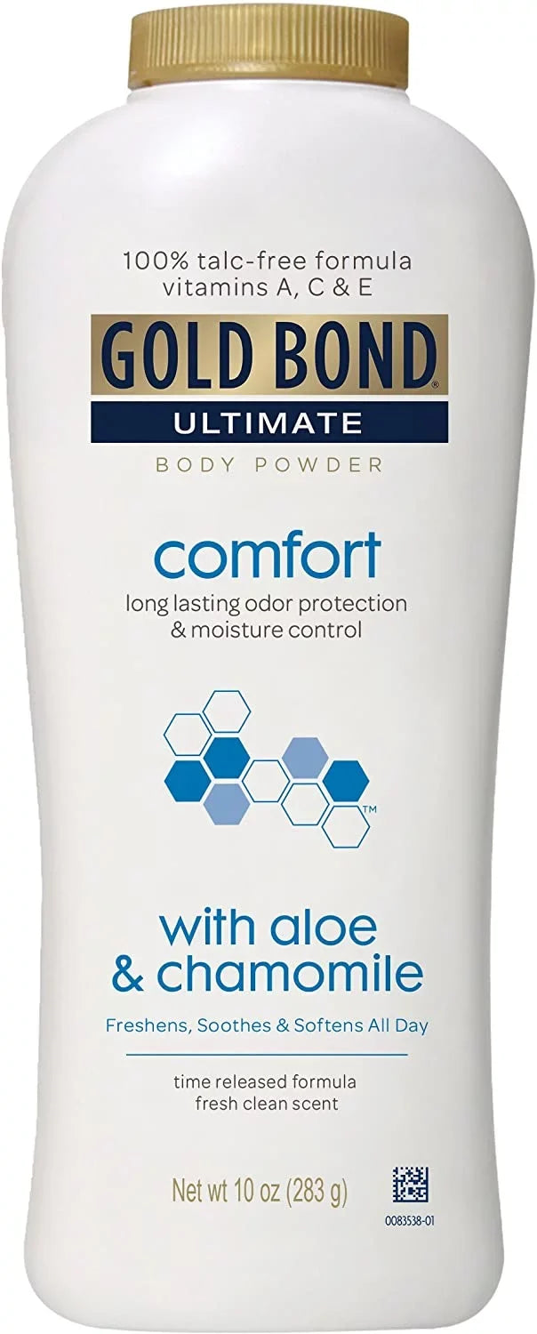 3 Pack Gold Bond Ultimate Comfort Body Powder Aloe 10 oz Talc-Free
